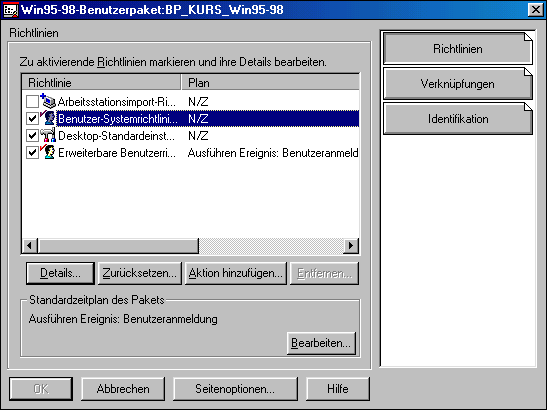Aktivieren der Richtlinien