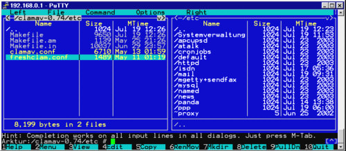 Kopieren der Config-Dateien