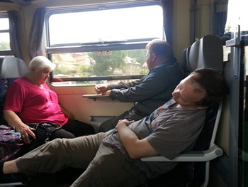 Sleeping in a train