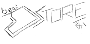 Scribble zum Logo des DJ-Store