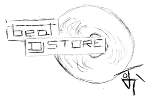 Scribble zum Logo des DJ-Store