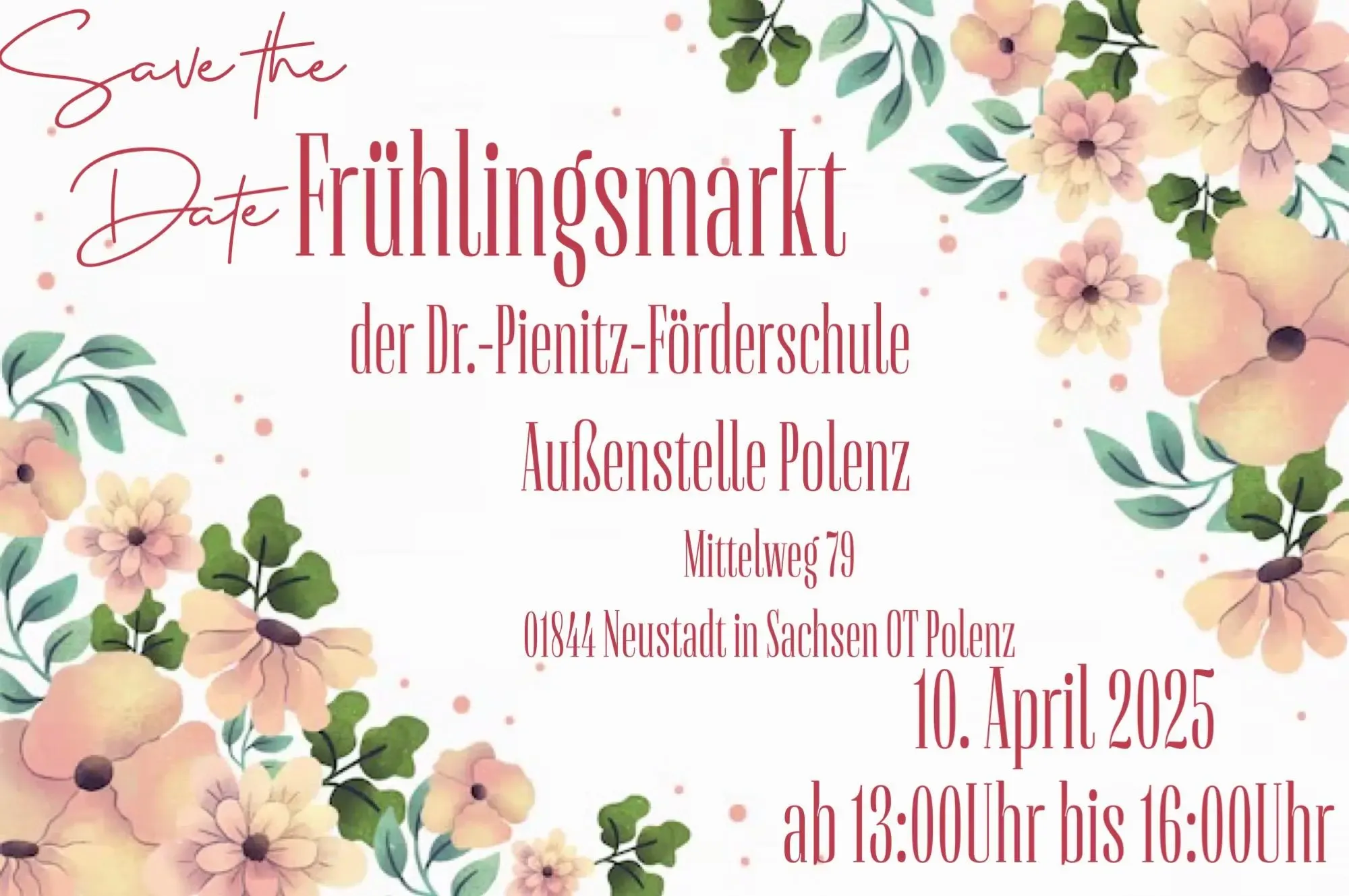 Frühlingsmarkt an der Förderschule Polenz