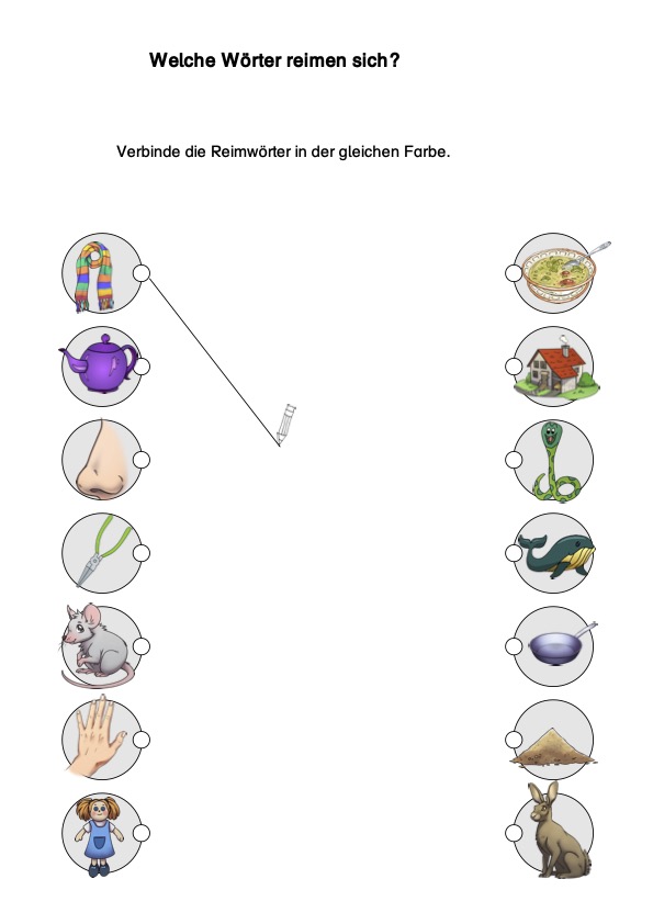 Reimwörter verbinden