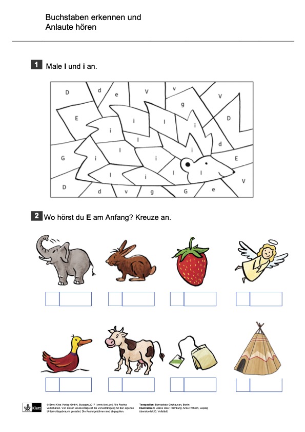 Anlaute hören – Buchstaben erkennen II