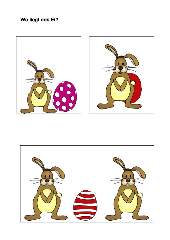 Raum-Lage-Beziehungen Ostern