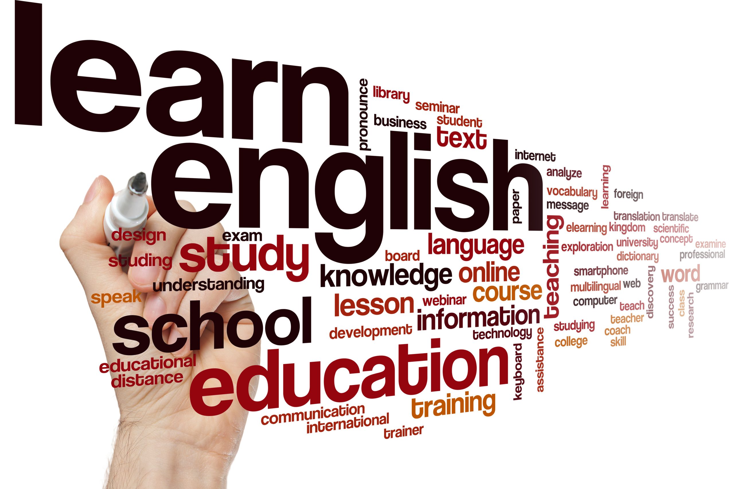 Learn english word cloud