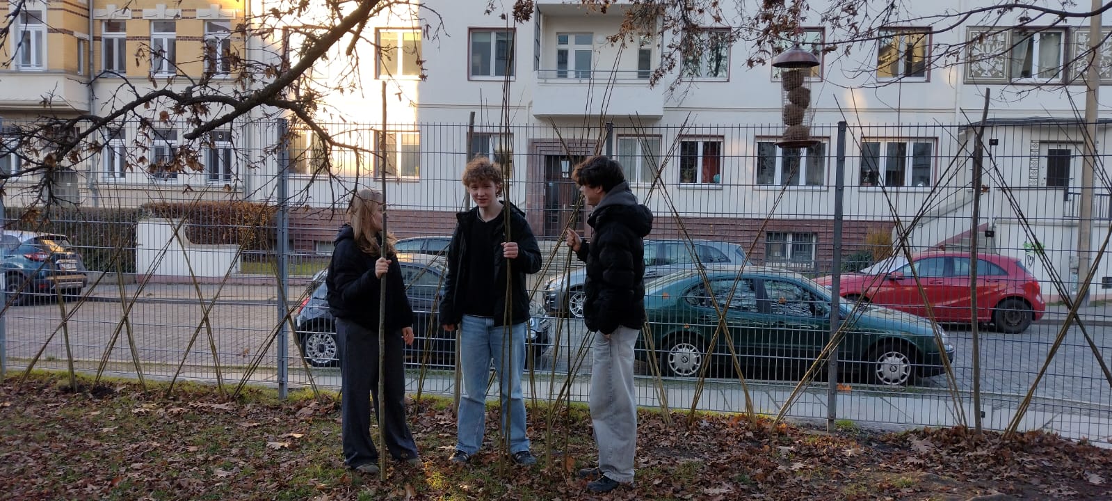 Ein Weidenzaun für das grüne Klassenzimmer