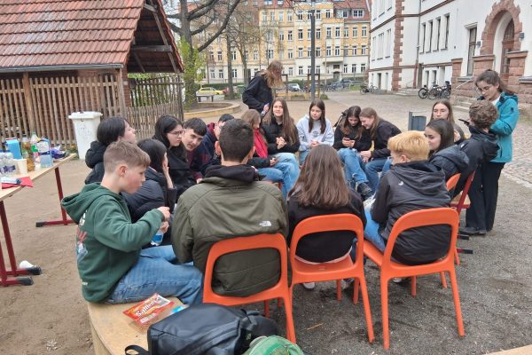 Beim Willkommensfest